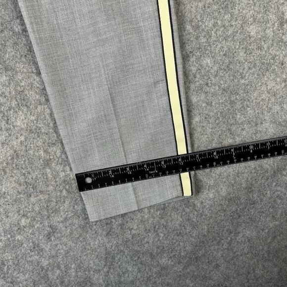 Zara Trafaluc Tuxedo Pants Womens Large Gray Tapered Carreer - Picture 7 of 10